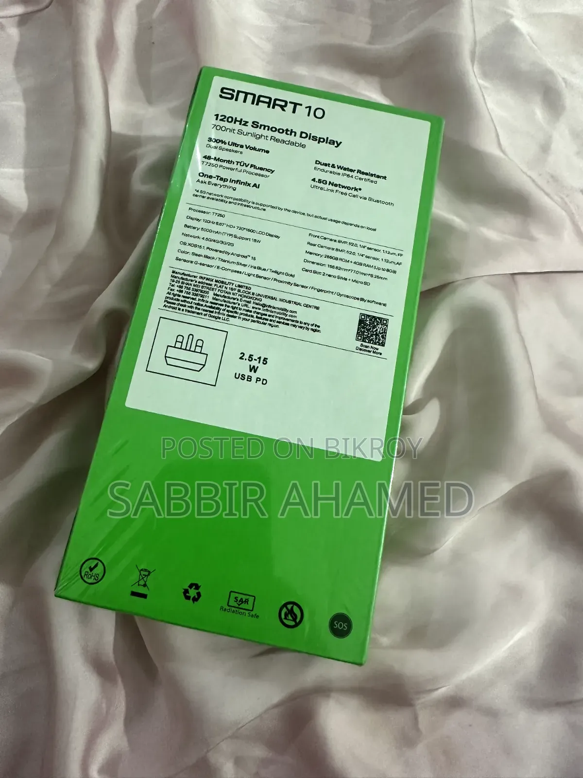 New Infinix Smart 10 128 GB Black