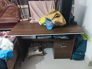 Used Wooden Reading/Computer Table With Drawers for Sale