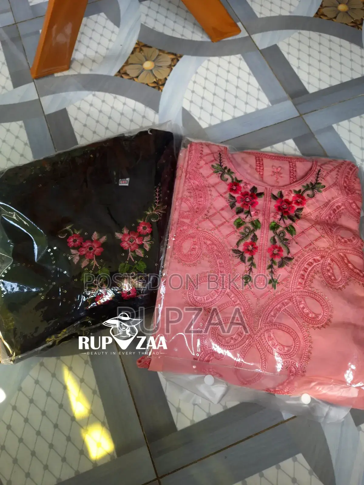 Attractive Organza Embroidery Three-Piece