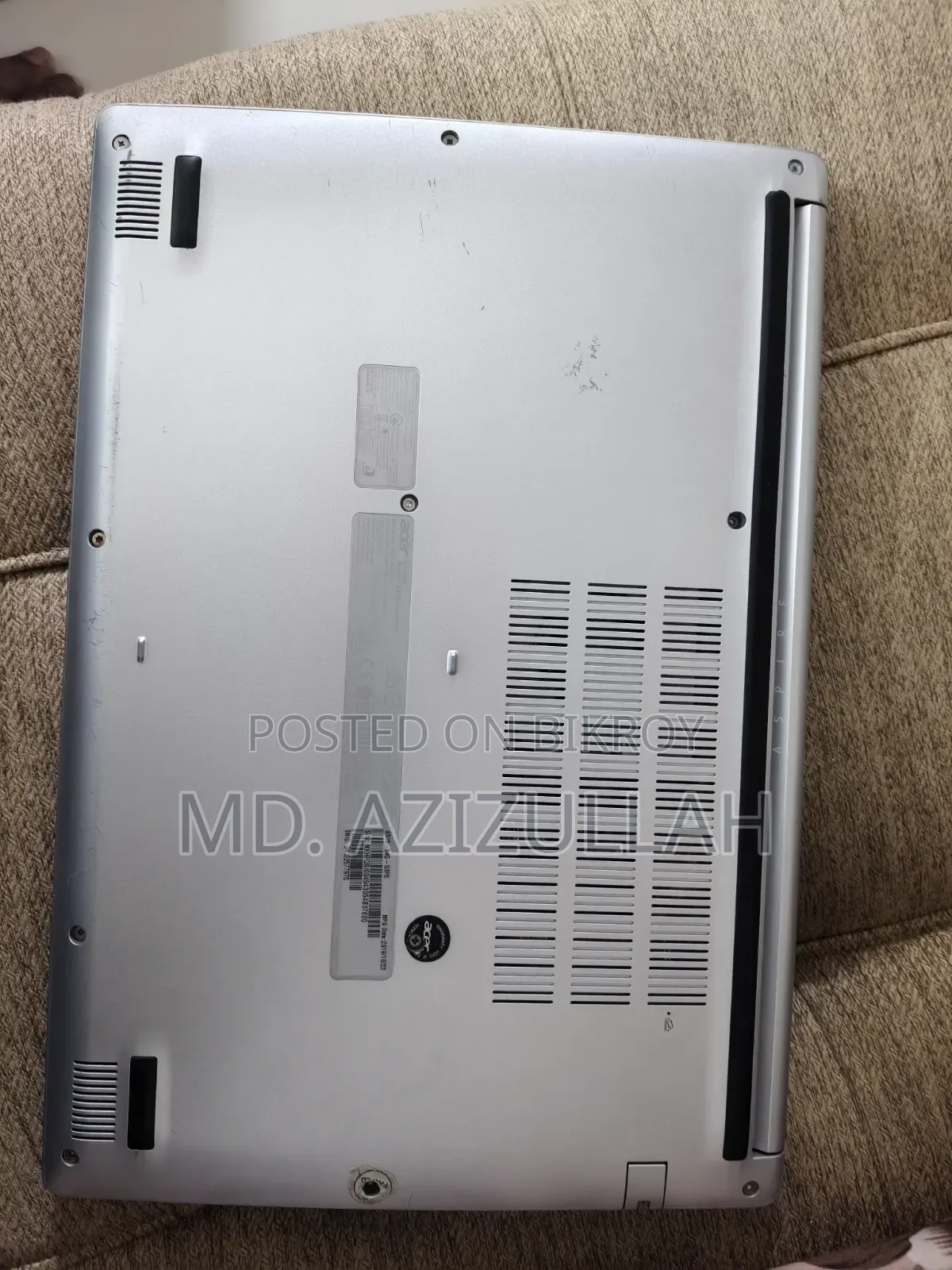ল্যাপটপ Acer Aspire 5 ৮জিবি ইন্টেল কোর আই৫ এসএসডি ২ টেরাবাইট