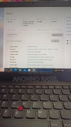 Laptop Lenovo ThinkPad T460s 16GB Intel Core I5 SSD 256GB