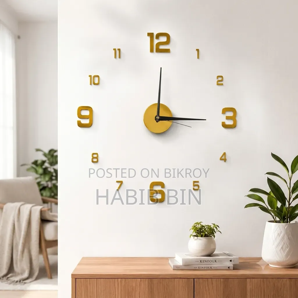 প্রিমিয়াম 3d Diy Frameless Wall Clock