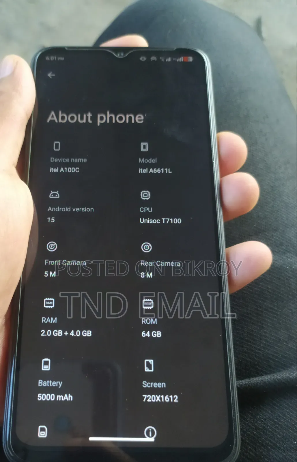 Itel A100C 64 GB Black
