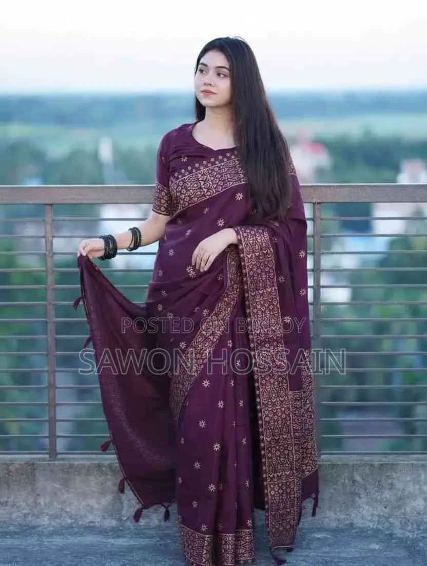 Premium Japanese Silk Saree with Matching Blouse Piece