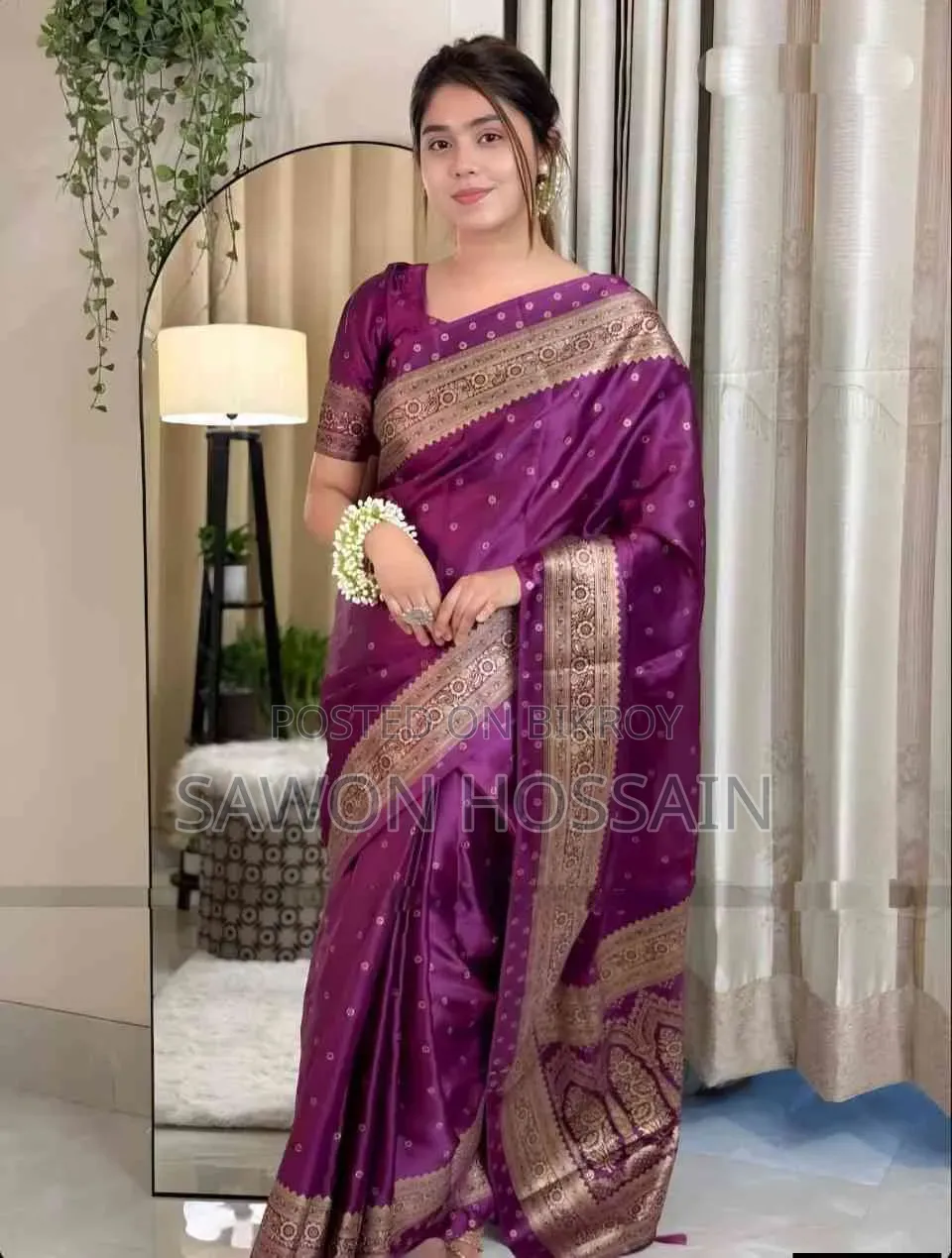 Premium Japanese Silk Saree with Matching Blouse Piece