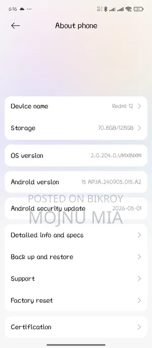 Xiaomi Redmi 12 128 GB White