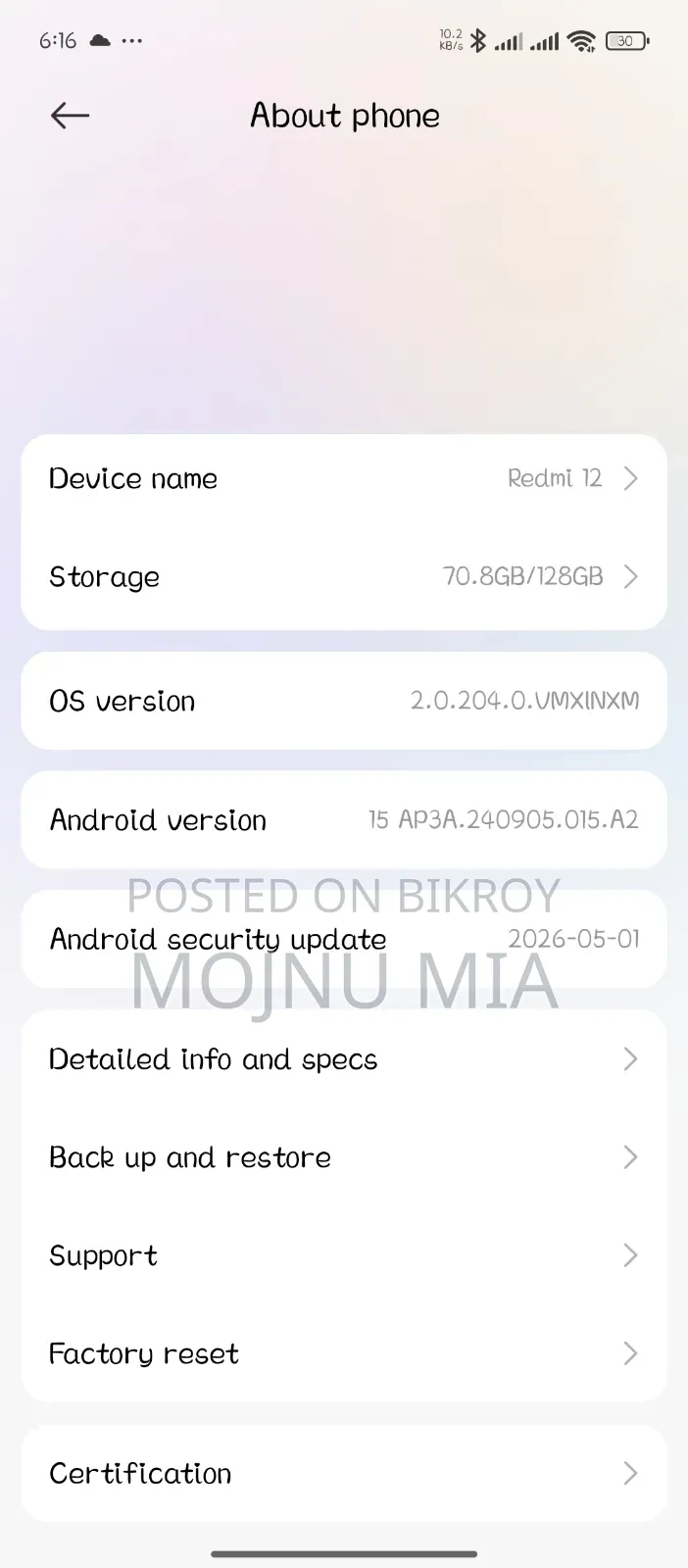 Xiaomi Redmi 12 128 GB White