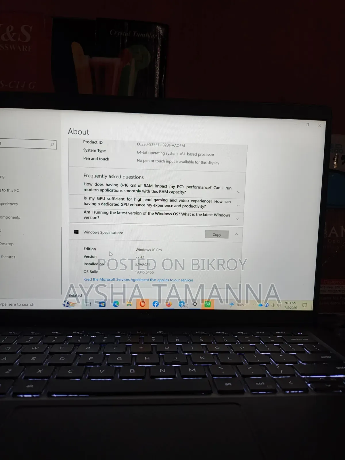 New Laptop Dell 8GB Intel Core I7 SSD 128GB