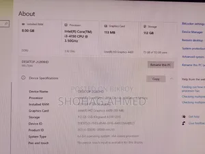 Desktop Computer 8GB Intel Core i3 SSD 128GB
