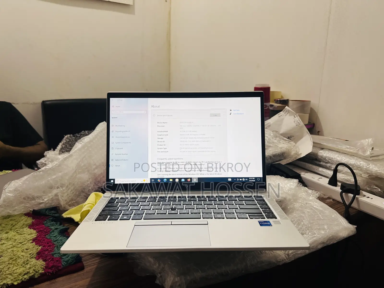 Laptop HP EliteBook 840 G8 16GB Intel Core i7 SSD 256GB