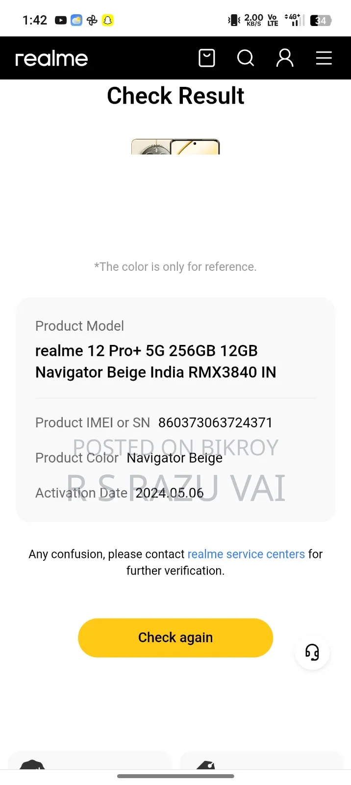Realme 12 Pro+ 256 GB White