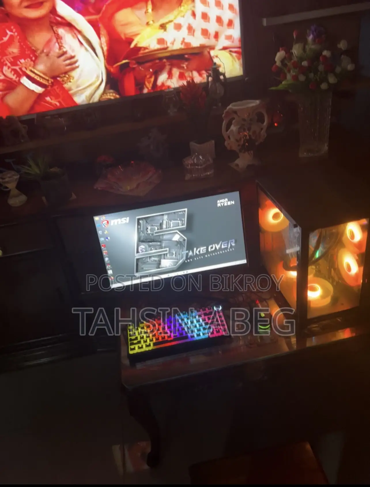 New Desktop Computer MSI Model 16GB AMD Ryzen 7 SSD 512GB
