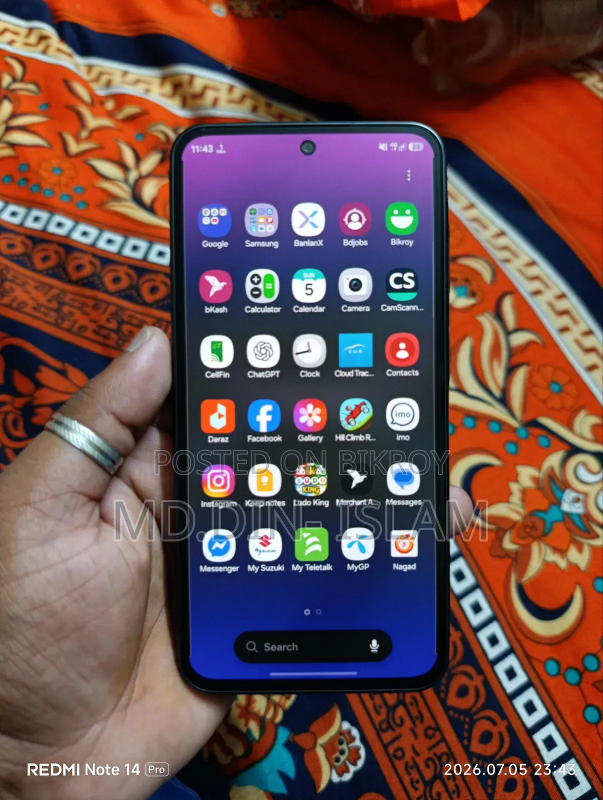 স্যামসাং গ্যালাক্সি এ৩৬ ১২৮ জিবি কালো