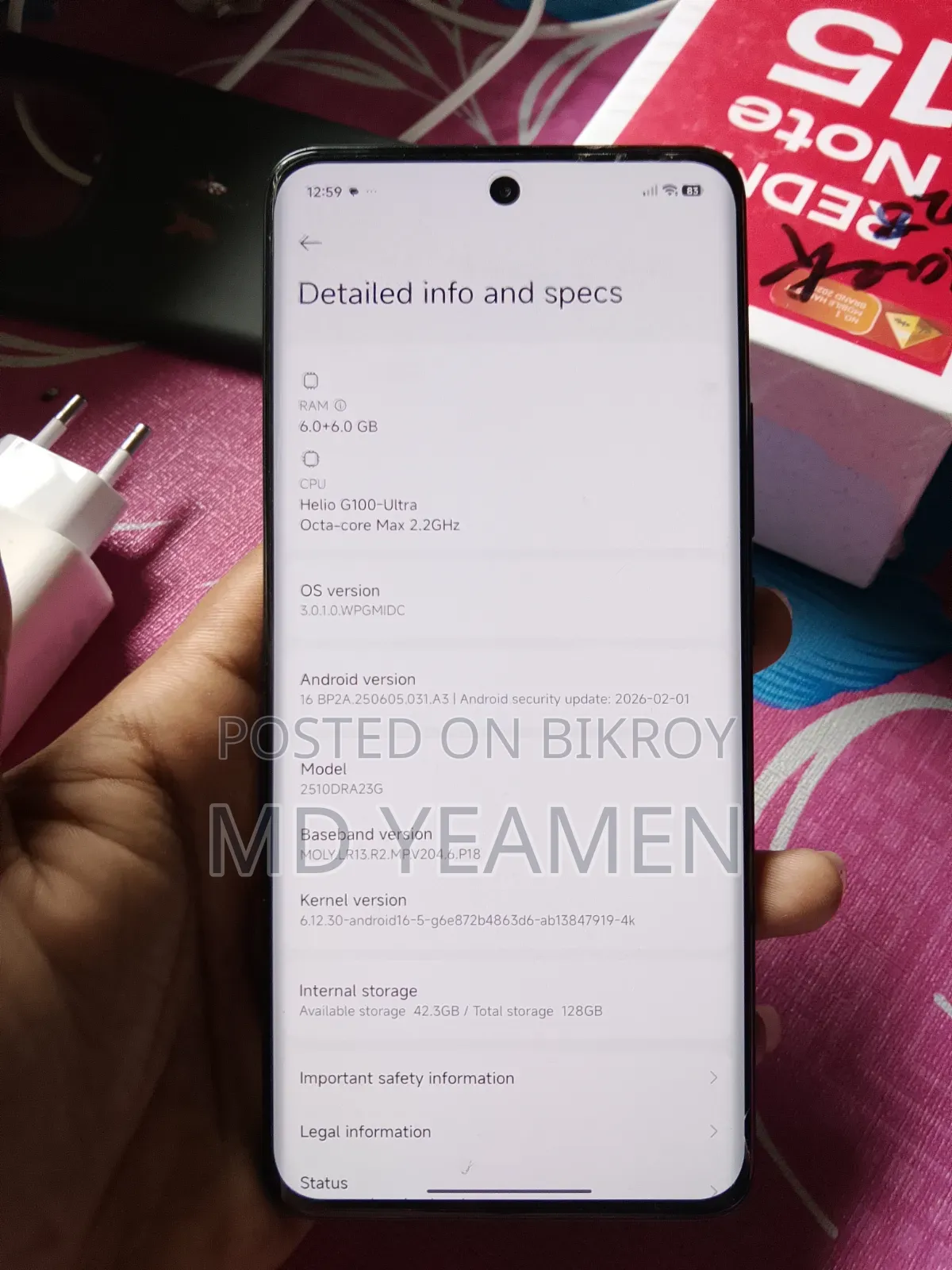 Xiaomi Redmi Note 15 128 GB Black