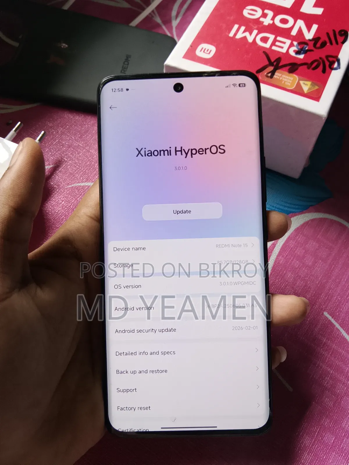 Xiaomi Redmi Note 15 128 GB Black