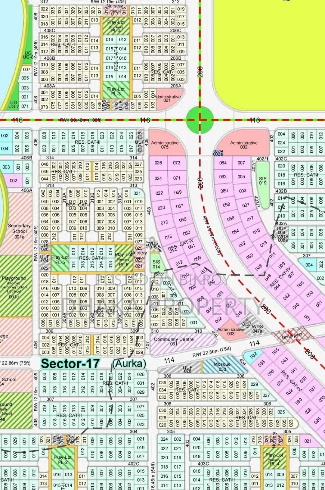 Near 150ft 3 Katha Park South at Sector-17