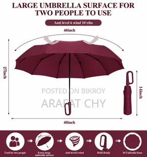 Automatic Umbrella For Men Women Fully Opened R Foldingdouble Umbrella