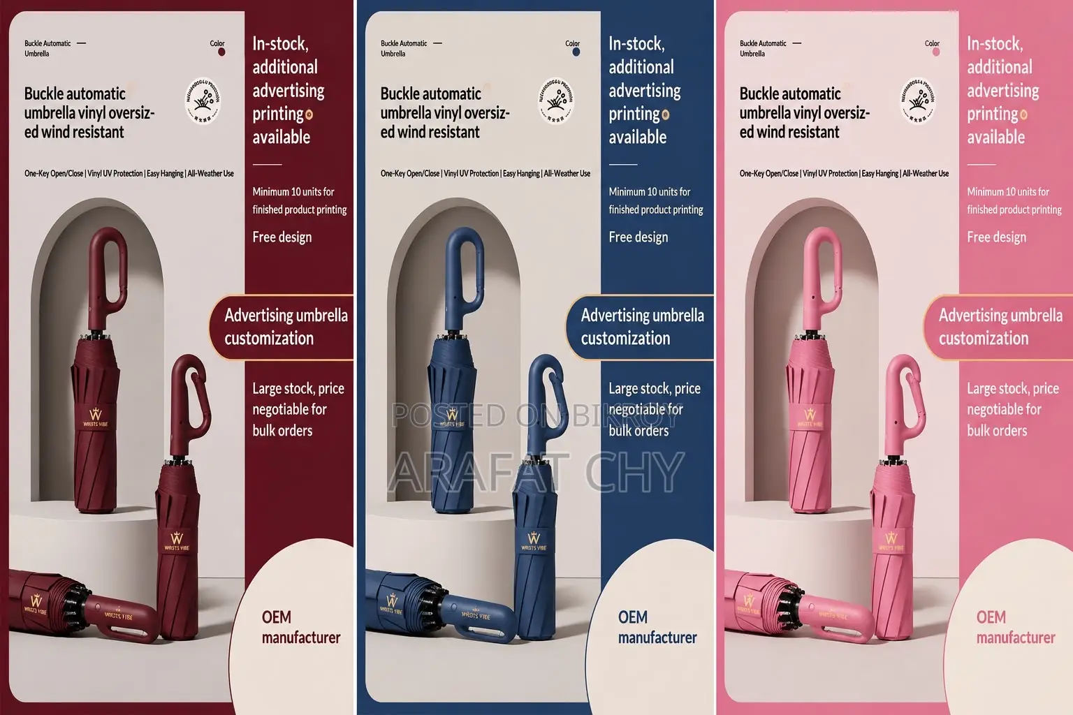 Automatic Umbrella For Men Women Fully Opened R Foldingdouble Umbrella
