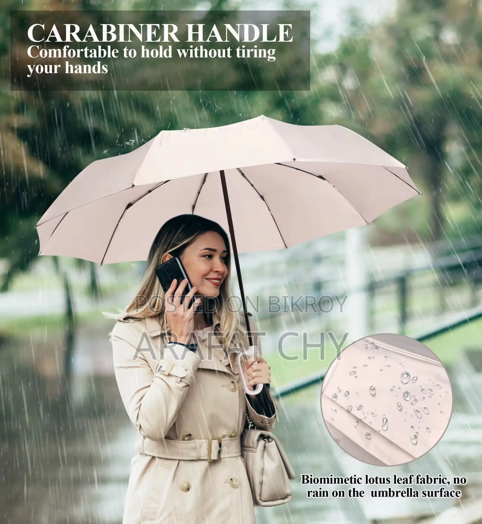 Automatic Umbrella For Men Women Fully Opened R Foldingdouble Umbrella