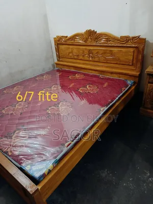 Jessore Teak Wood Semi-Box Bed 6/7
