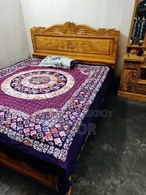 Jessore Teak Wood Semi-Box Bed 6/7