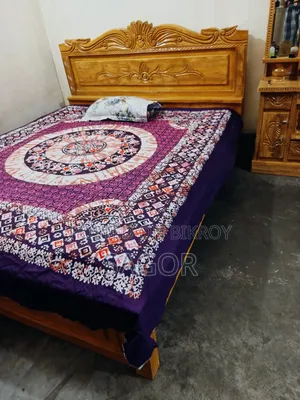 Jessore Teak Wood Semi-Box Bed 6/7