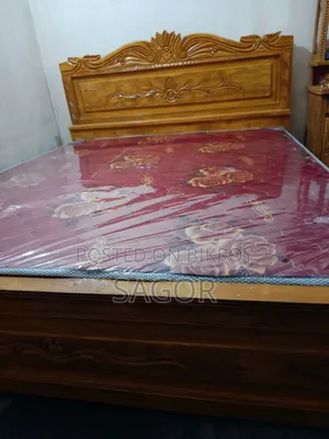 Jessore Teak Wood Semi-Box Bed 6/7
