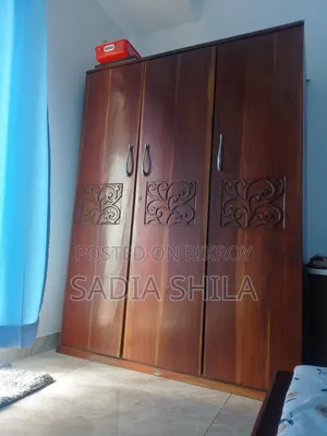 3 Part Solid Mahogany Wood Almirah Sell