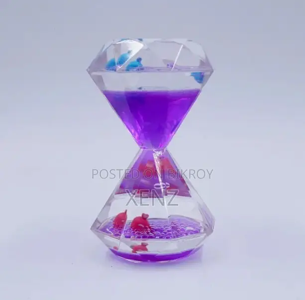 Diamond Shape Liquid Bubble Timer | Home Office Desk Relaxing Decor