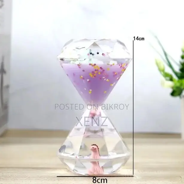 Diamond Shape Liquid Bubble Timer | Home Office Desk Relaxing Decor