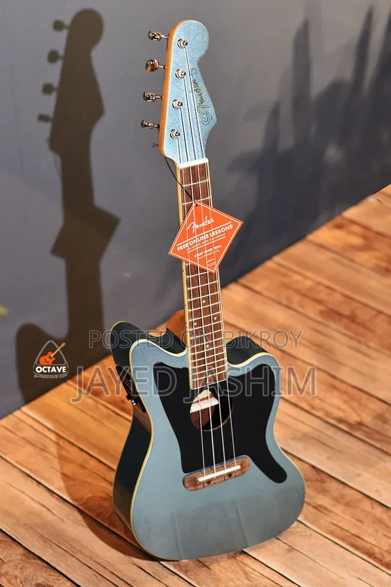 Fender Fullerton Jazz Master Ukulele W/ Built-in Preamp Eq Tuner