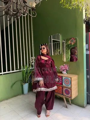 সামুসিল্ক থ্রি পিস গাউন মোস্ট ডিমান্ডিং পারপেল কালারের শামু সিল্কে