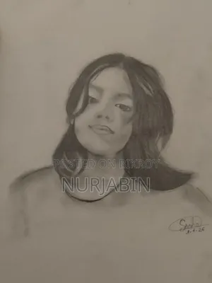 Portrait Sketch With Frame - Hand Drawn Artwork From Photo