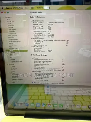 Laptop Apple MacBook Neo 2026 16GB Intel Core I3 HDD 256GB
