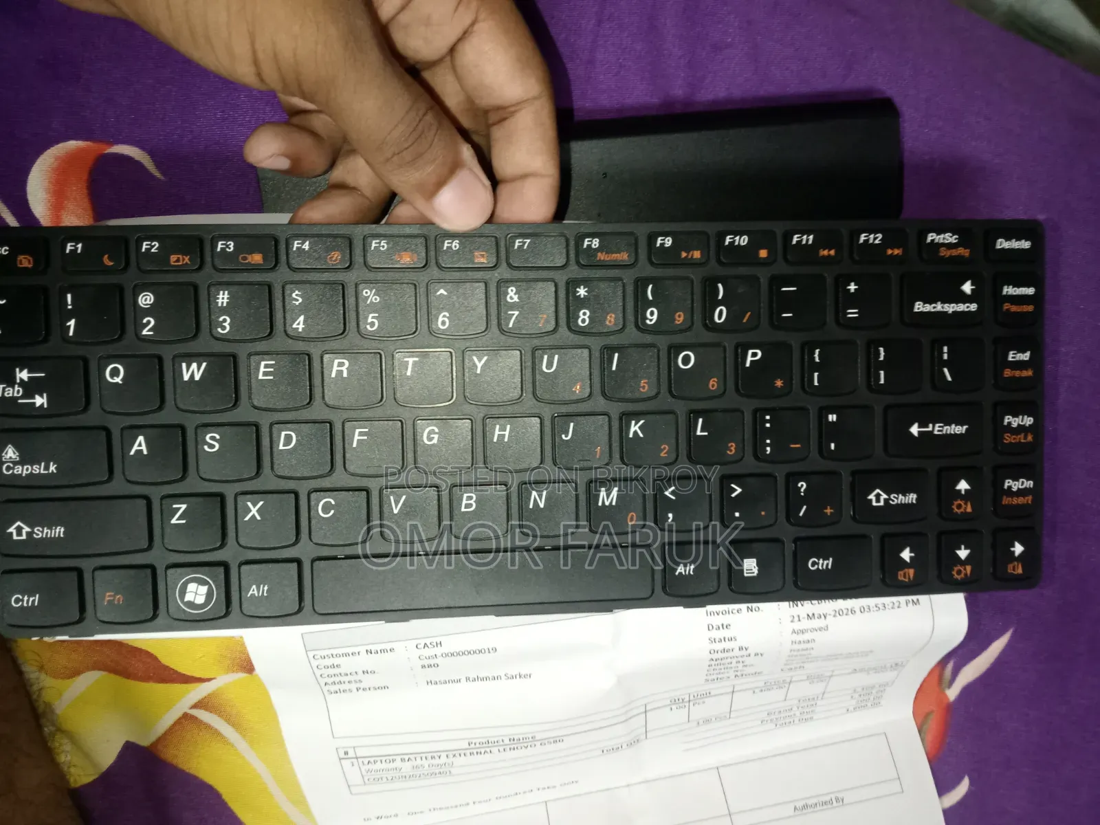Lenovo G580 Battery and Keyboard