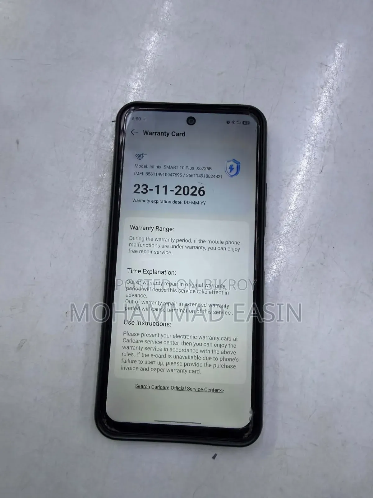 Infinix Smart 10 Plus 128 GB Silver