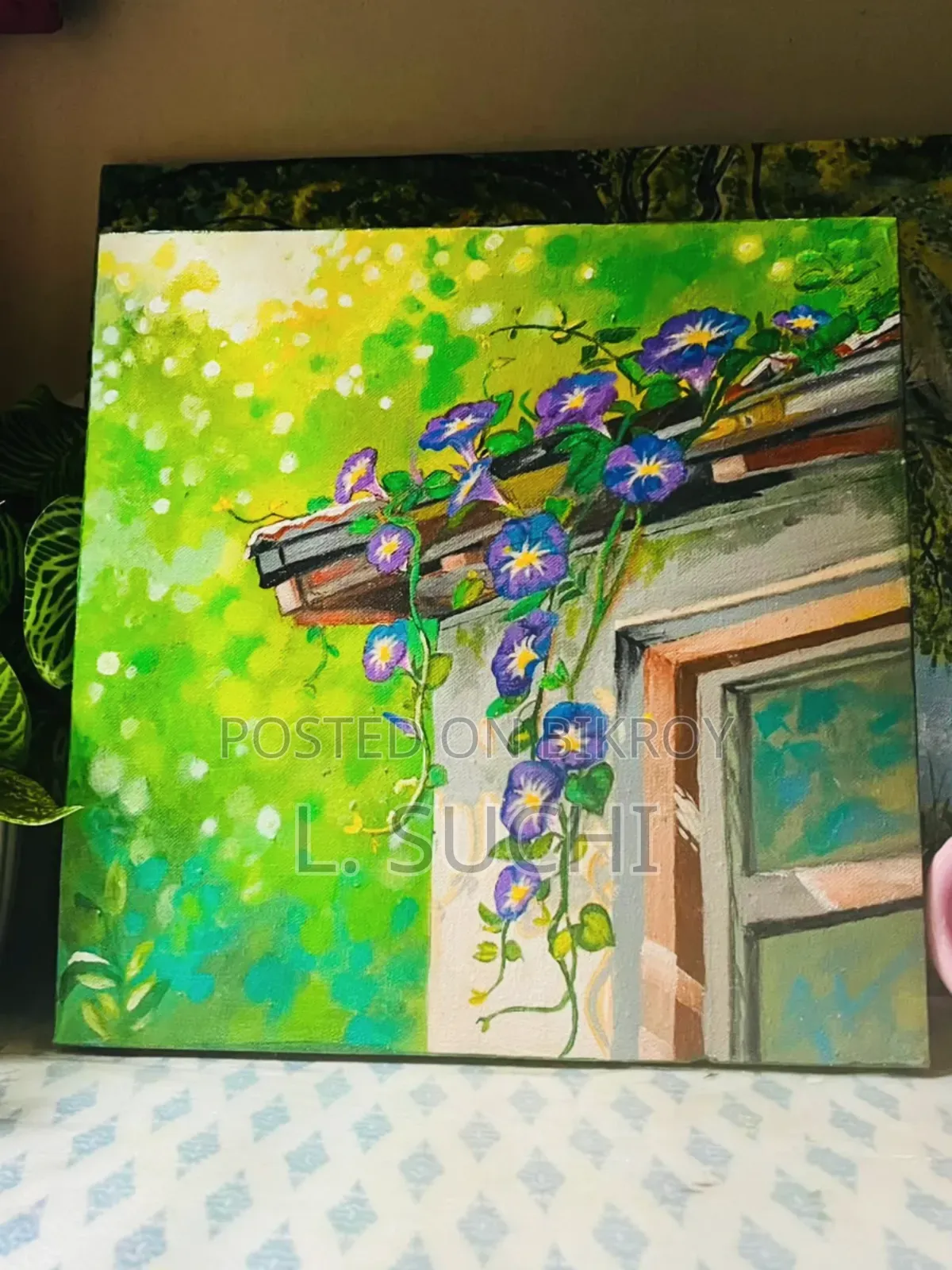 হোয়াইট কুমুদ অ্যাক্রিলিক অন ক্যানভাস ×১২