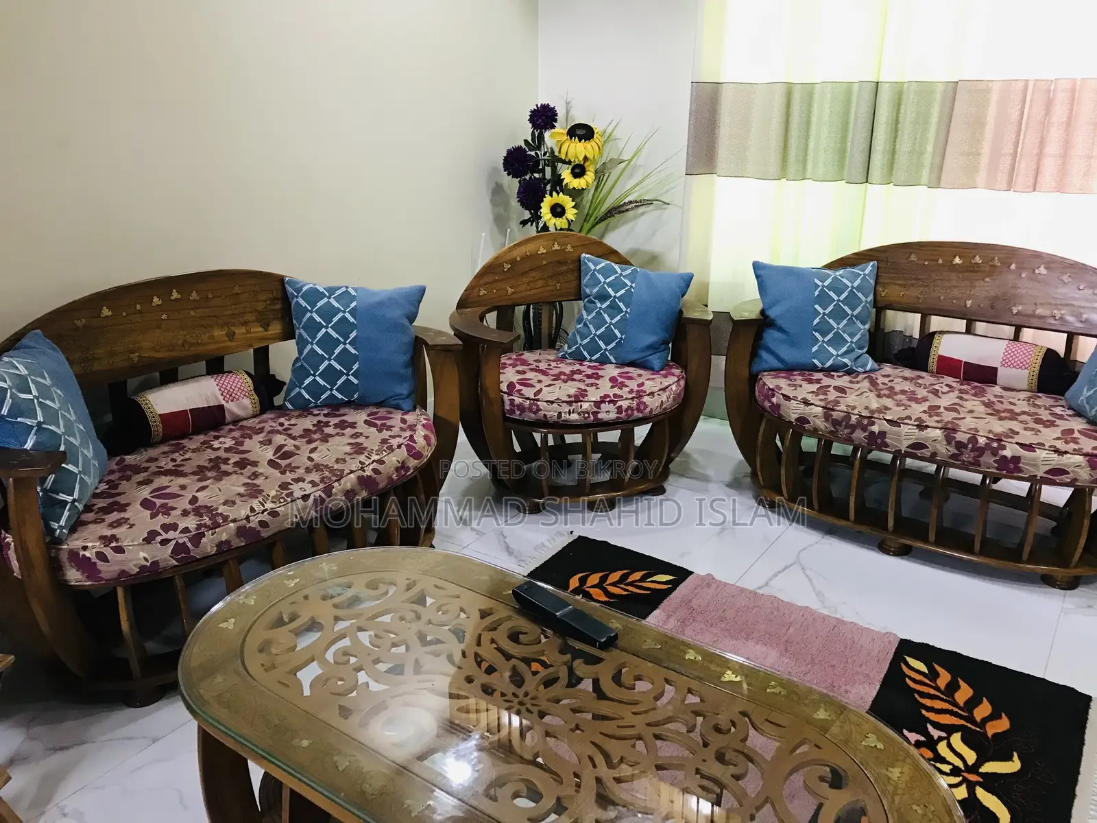 Sofa Set Made of Original Chittagong Teak Wood