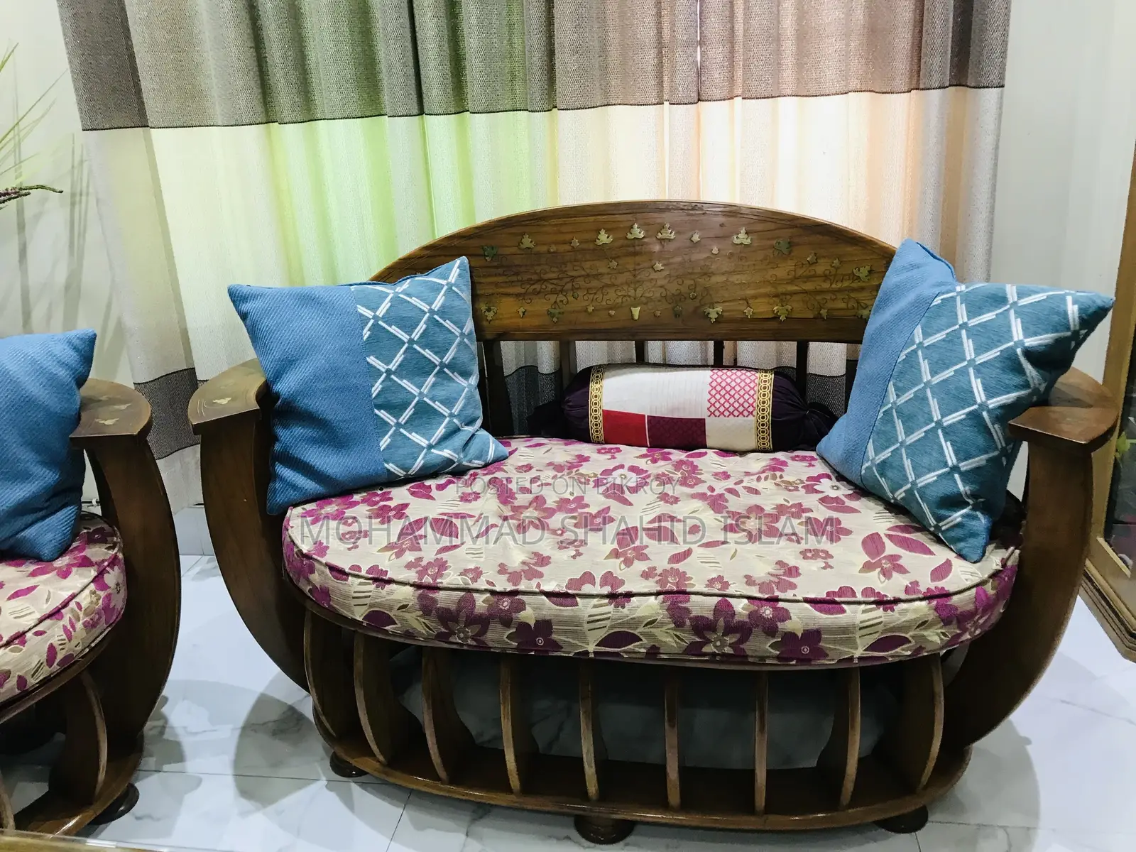 Sofa Set Made of Original Chittagong Teak Wood