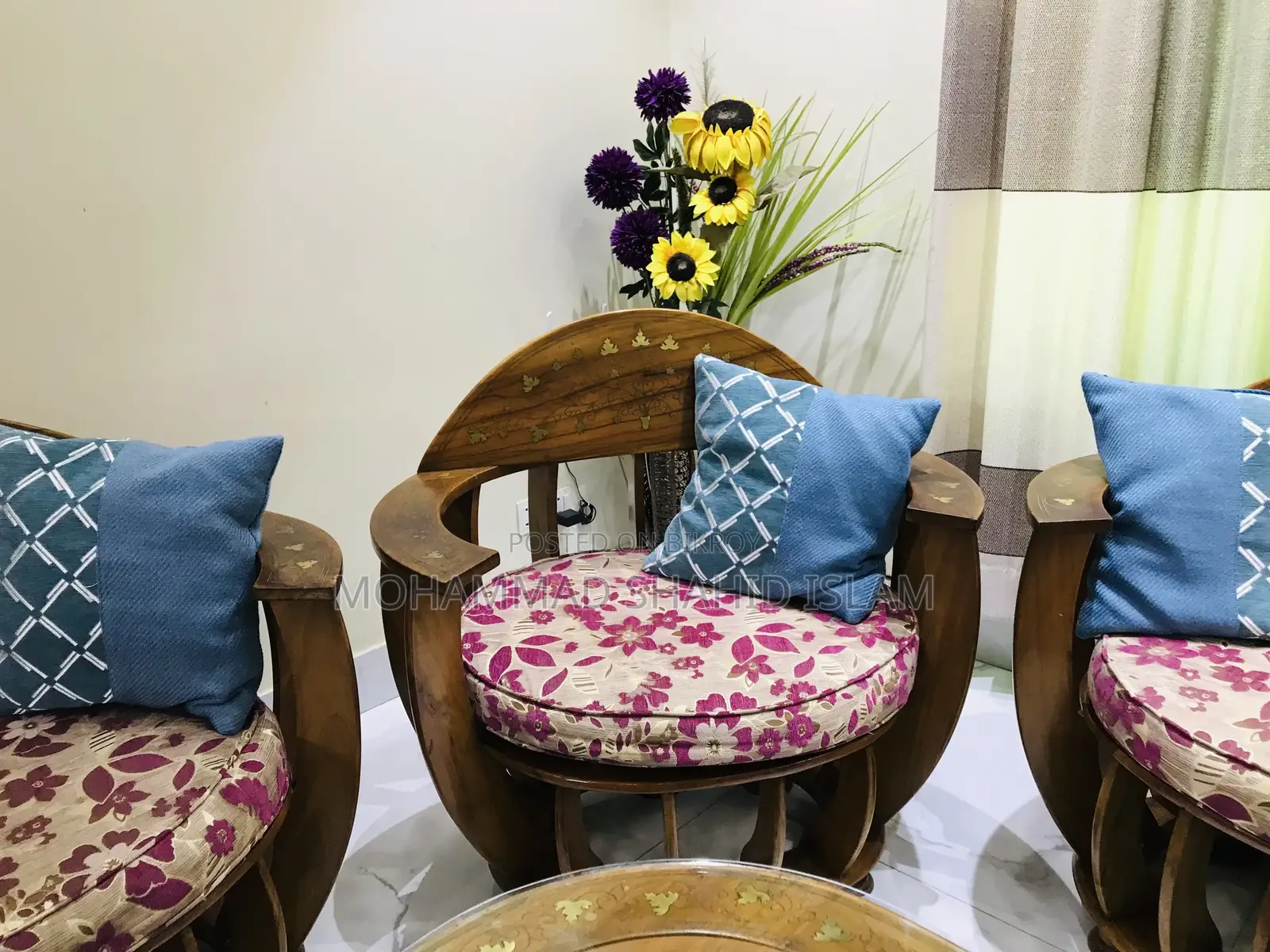 Sofa Set Made of Original Chittagong Teak Wood