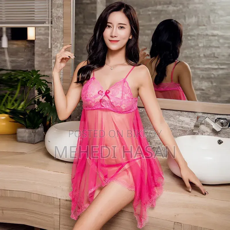 Season Spandex Fabric Lace Detail Babydoll