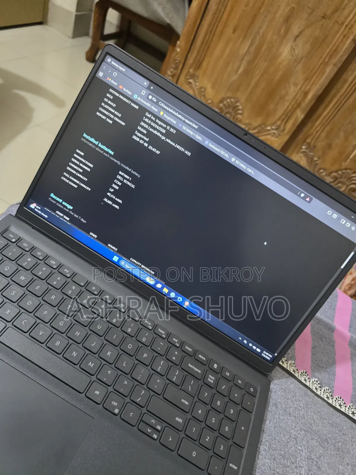 Laptop Dell Inspiron 15 8GB Intel Core I3 SSD 512GB