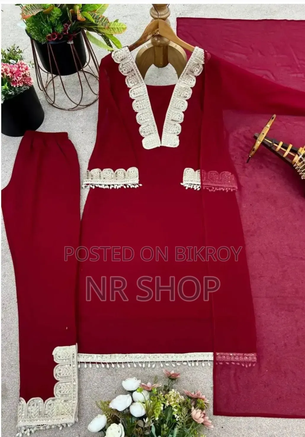 Georgette Sequence Three Piece