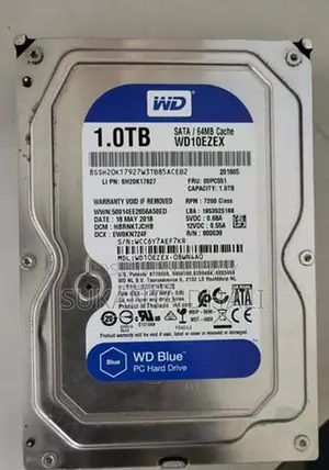 Western Digital Blue 1tb 3.5 Inch Sata 7200rpm Desktop HDD