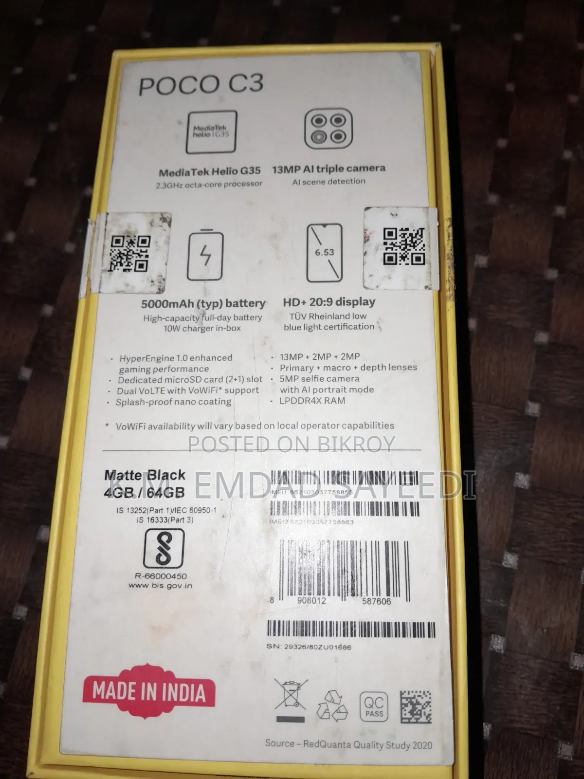 Xiaomi Poco C3 64 GB Black