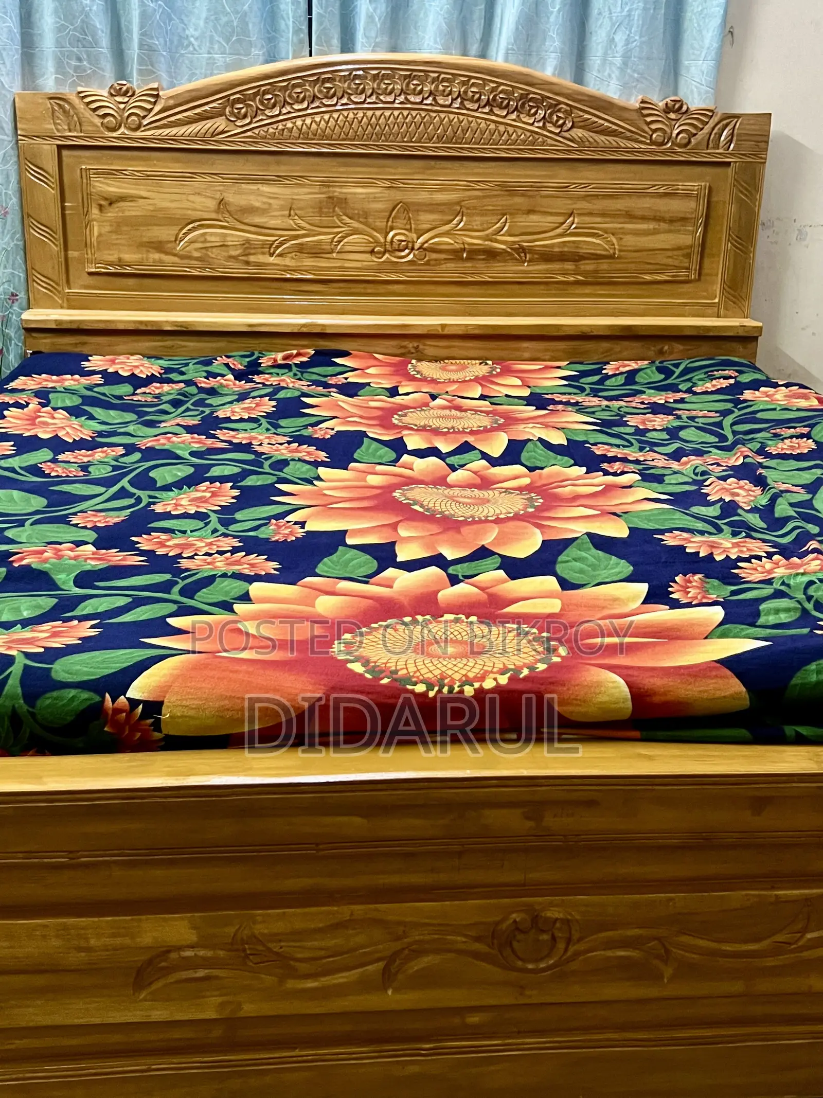 Urgent Sale: Original Akashmoni Wood 6/7ft Bed