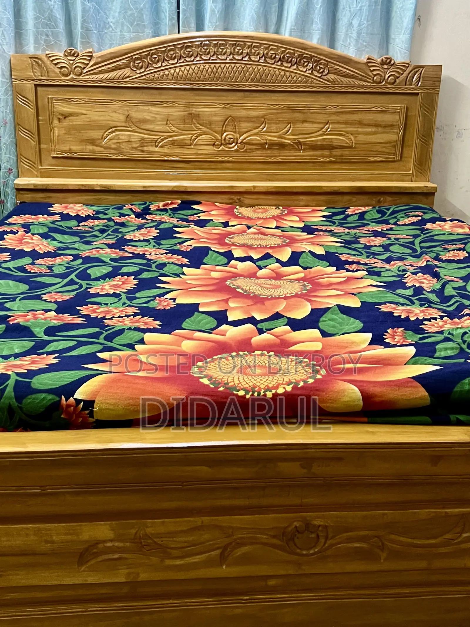 Urgent Sale: Original Akashmoni Wood 6/7ft Bed