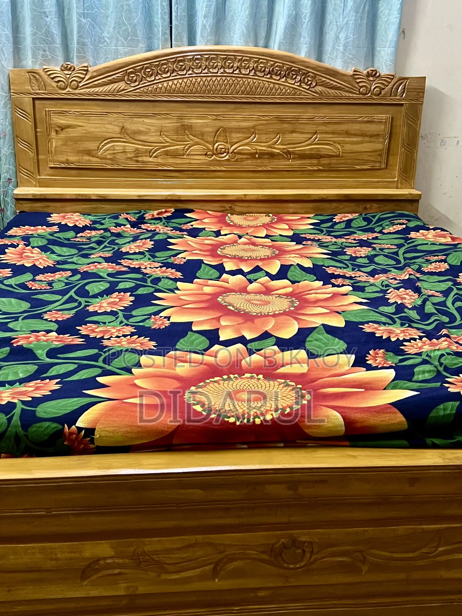 Urgent Sale: Original Akashmoni Wood 6/7ft Bed