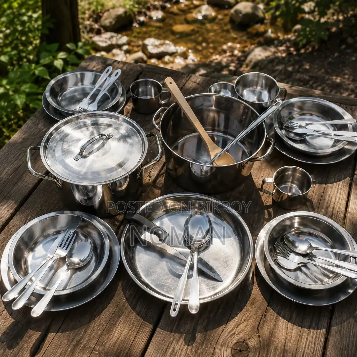 Steel Dinner Set