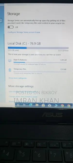ল্যাপটপ আসুস এন২০এ ২জিবি ইন্টেল সেলেরন এইচডিডি ১২৮জিবি